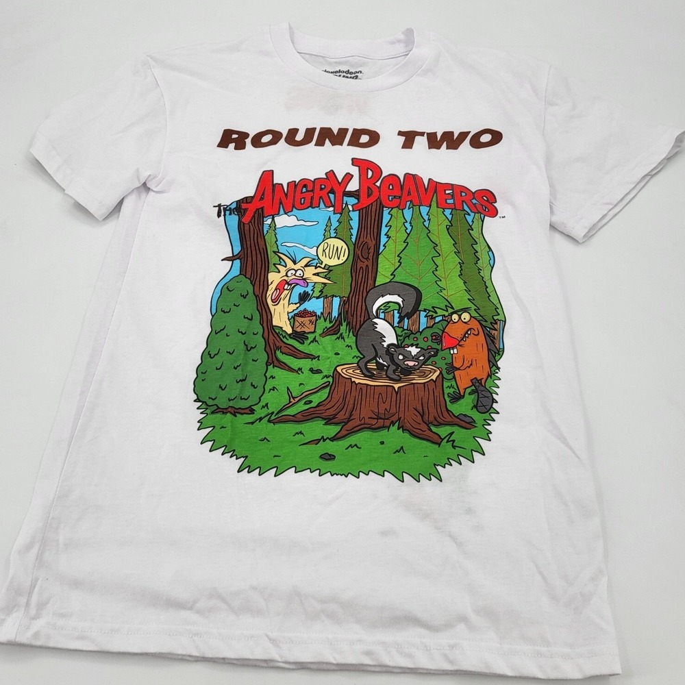 Round Two Tee x Nickelodeon The Angry‎ Beavers White Size Small Rakeem Miles